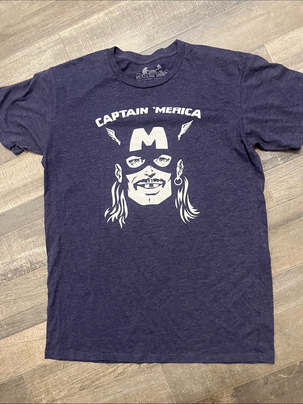 Captain 'Merica Graphic Tee - Navy Blue